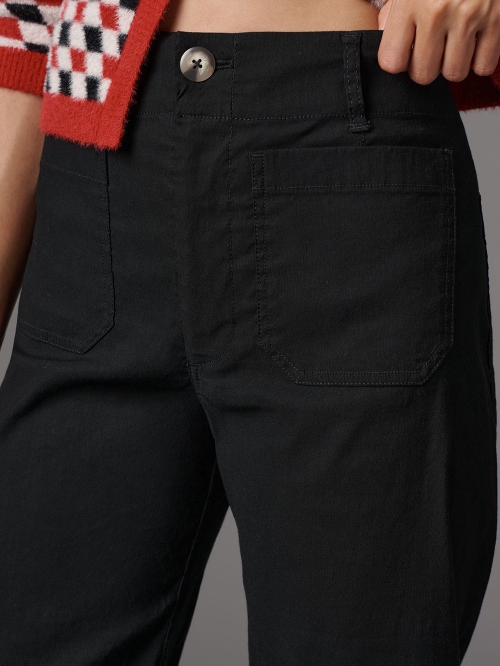 Maeve The Colette Black Wide-Leg Crop Pants - Picture 3 of 7